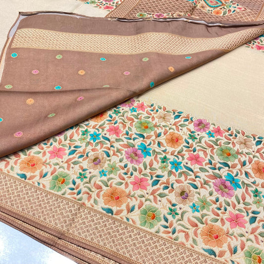 Kashmiri Printed Crepe Saree