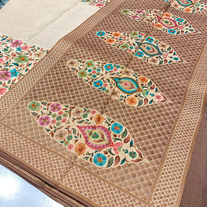 Kashmiri Printed Crepe Saree