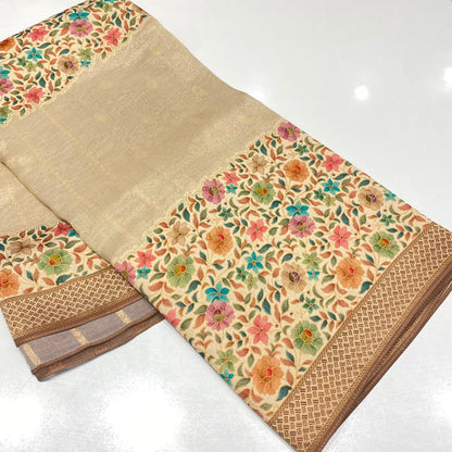 Kashmiri Printed Crepe Saree