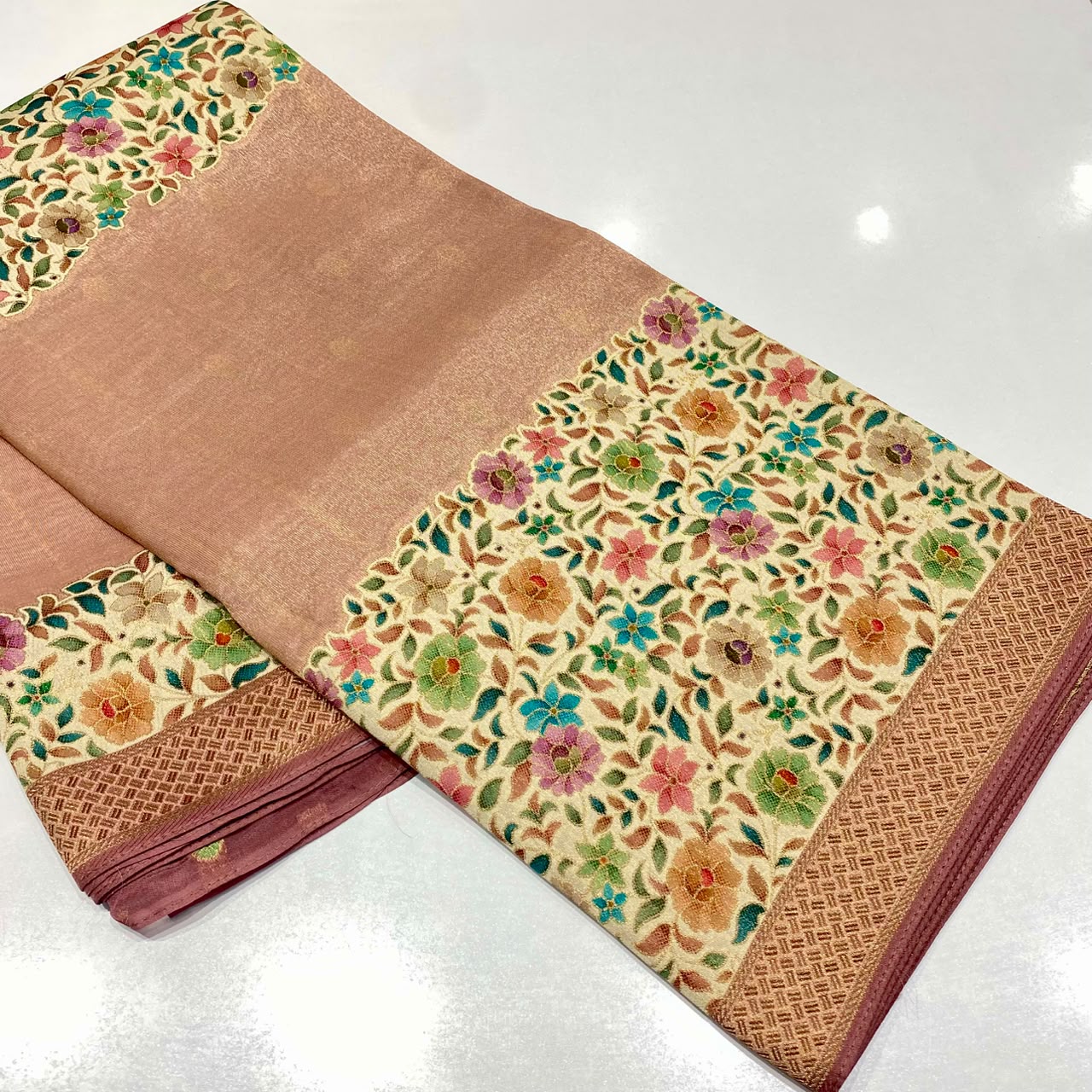 Kashmiri Printed Crepe Saree