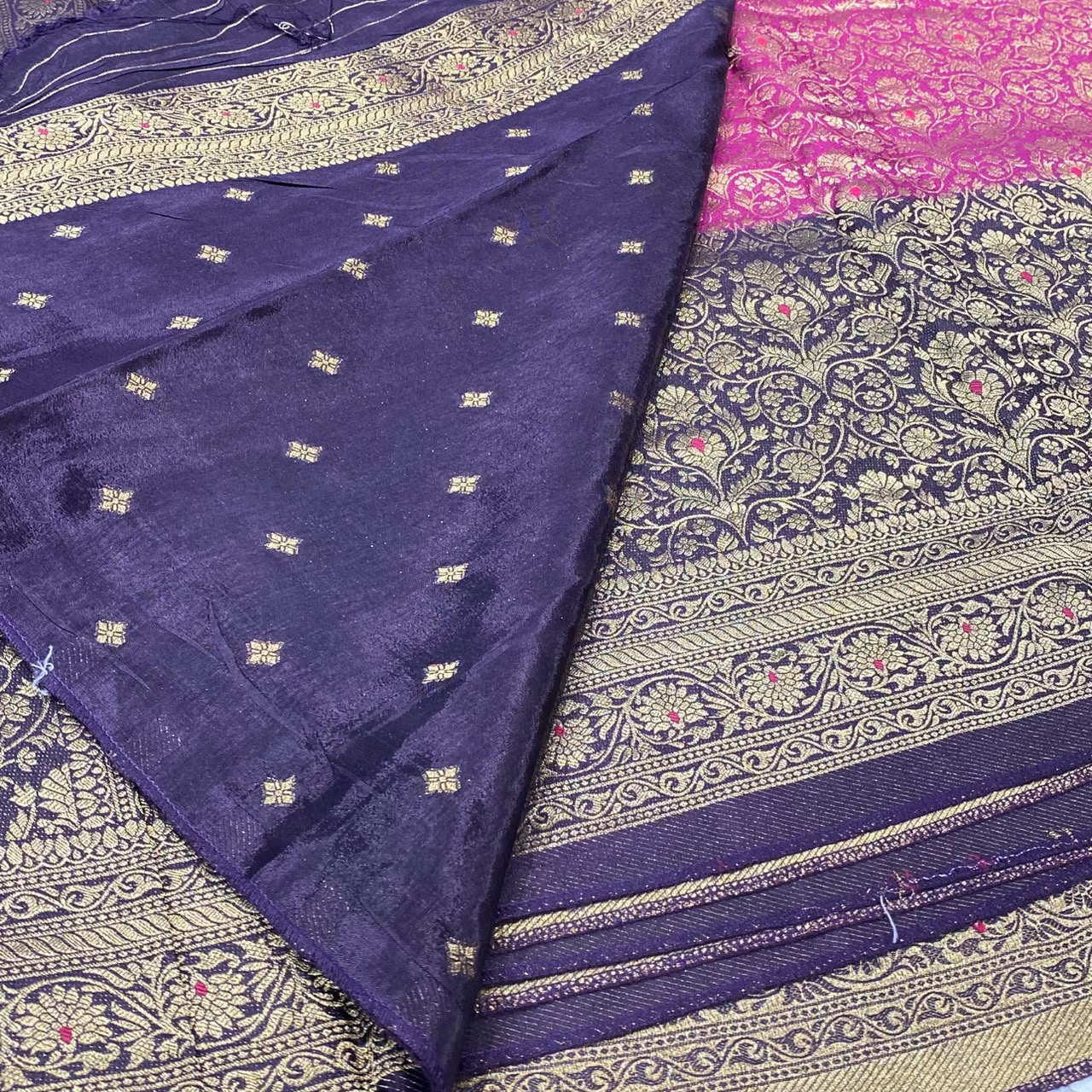 Brocade Mysore Crepe Saree