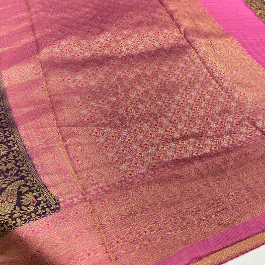 Brocade Mysore Crepe Saree