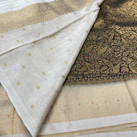 Brocade Mysore Crepe Saree
