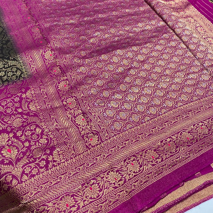 Brocade Mysore Crepe Saree