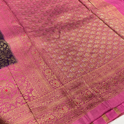Brocade Mysore Crepe Saree