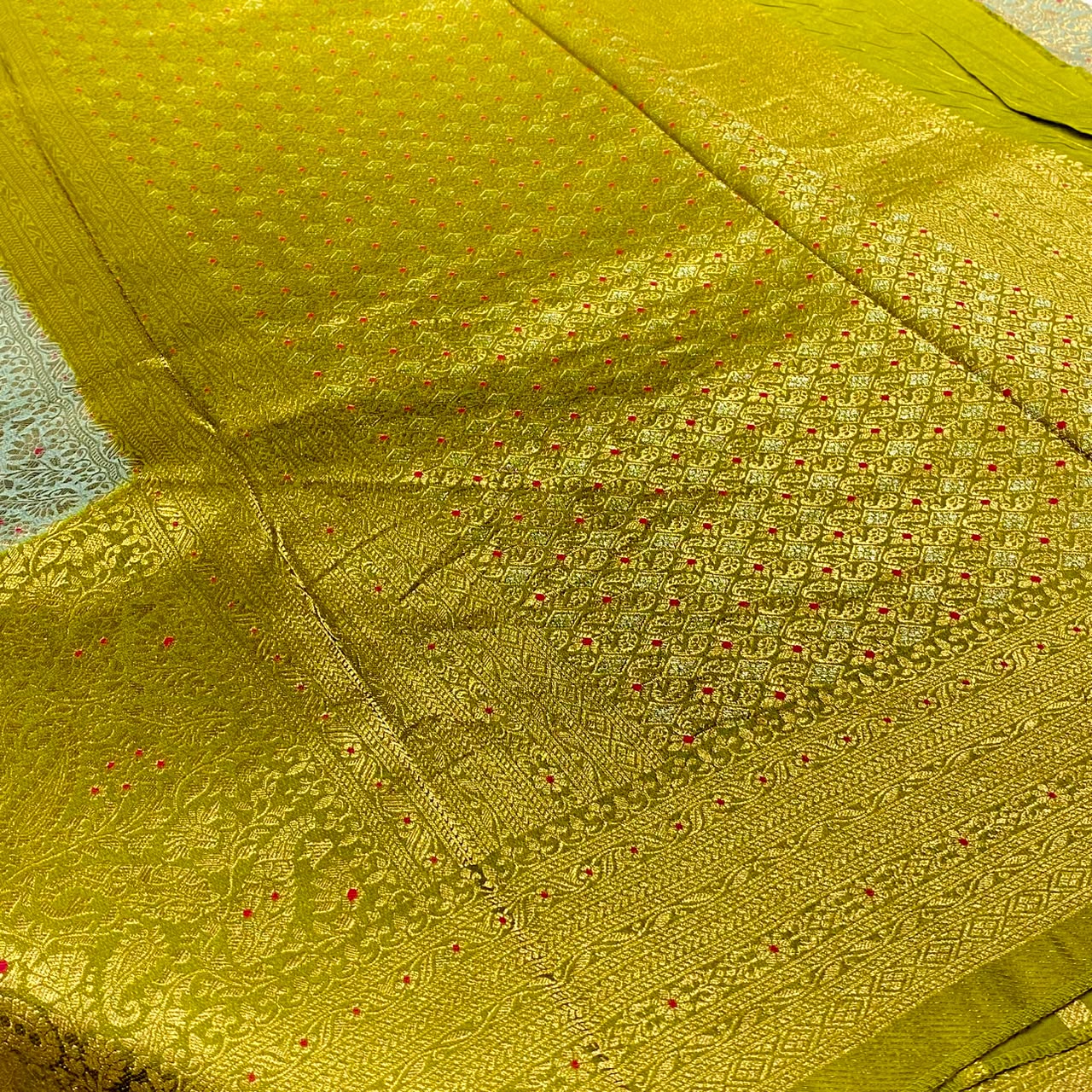 Brocade Mysore Crepe Saree