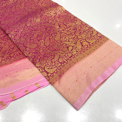 Brocade Mysore Crepe Saree