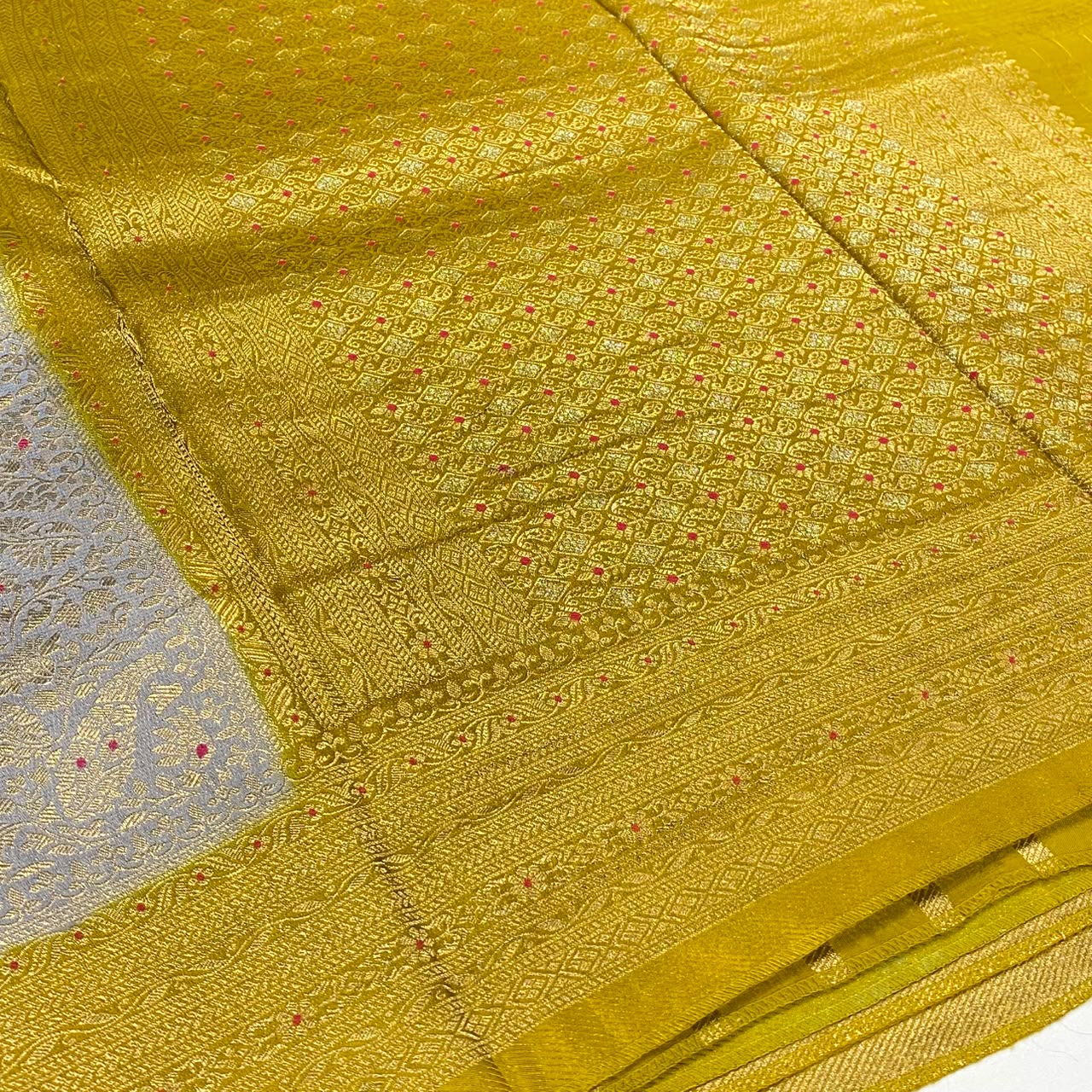 Brocade Mysore Crepe Saree