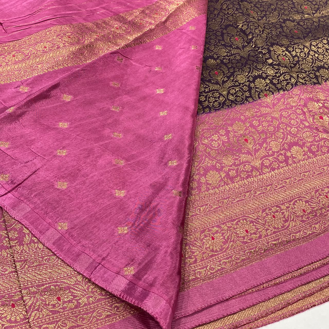 Brocade Mysore Crepe Saree