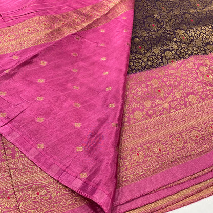 Brocade Mysore Crepe Saree