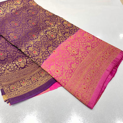 Brocade Mysore Crepe Saree