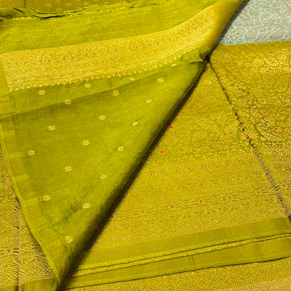 Brocade Mysore Crepe Saree