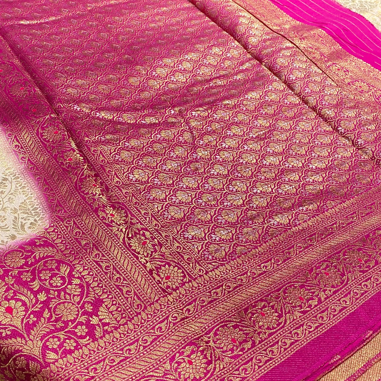 Brocade Mysore Crepe Saree