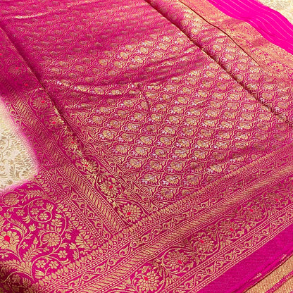 Brocade Mysore Crepe Saree