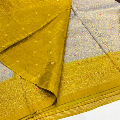 Brocade Mysore Crepe Saree
