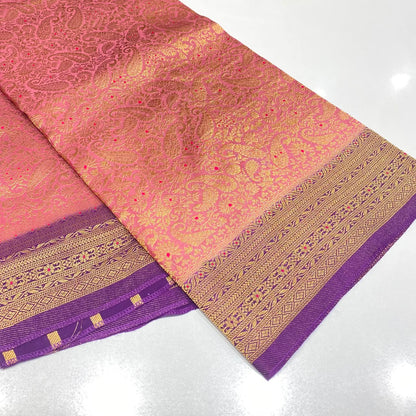 Brocade Mysore Crepe Saree