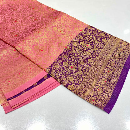 Brocade Mysore Crepe Saree