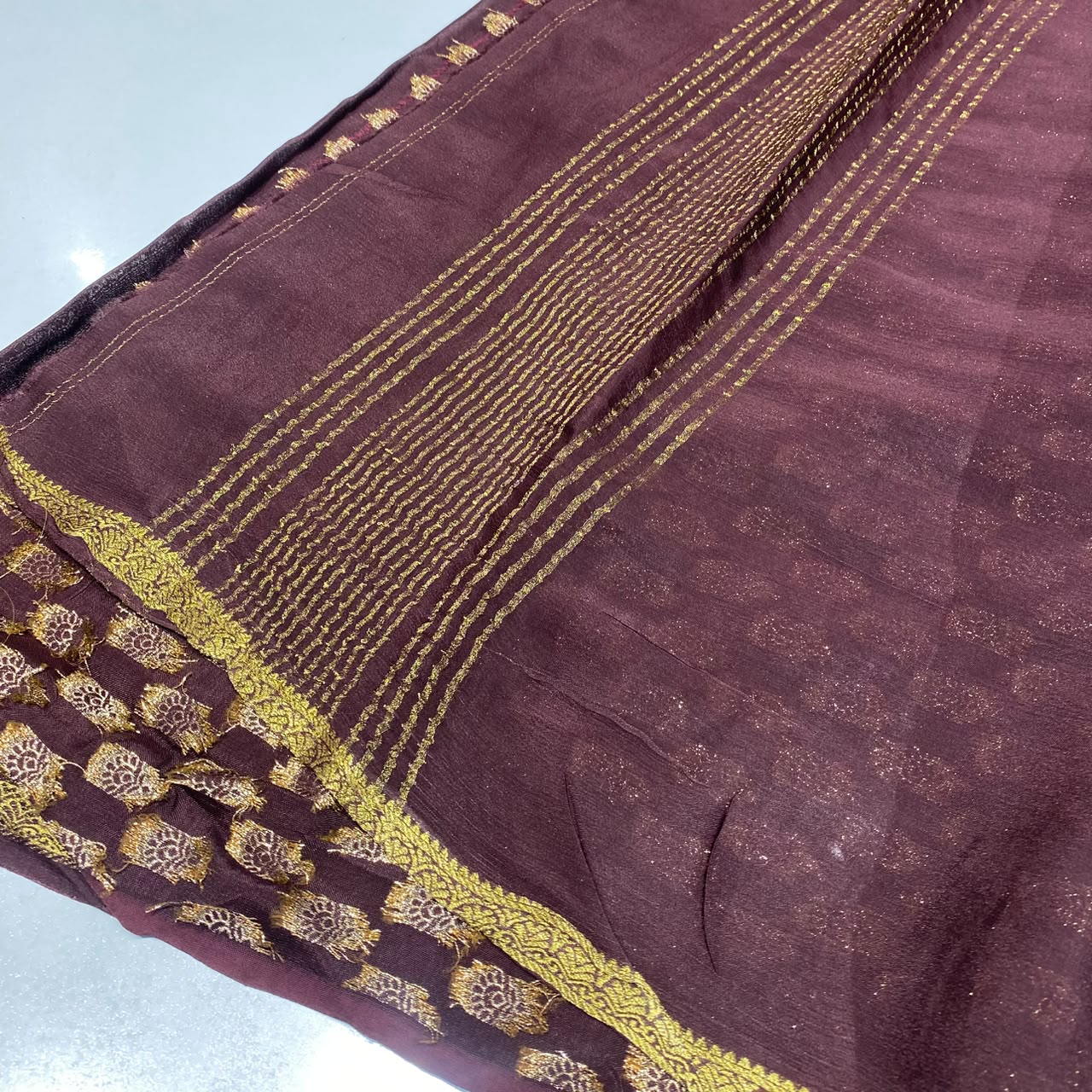 Wrinkle Chiffon Saree