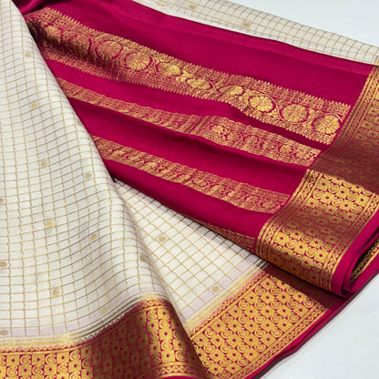 Pure Mysore Crepe Silk Saree