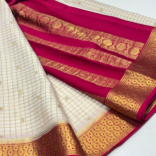 Pure Mysore Crepe Silk Saree