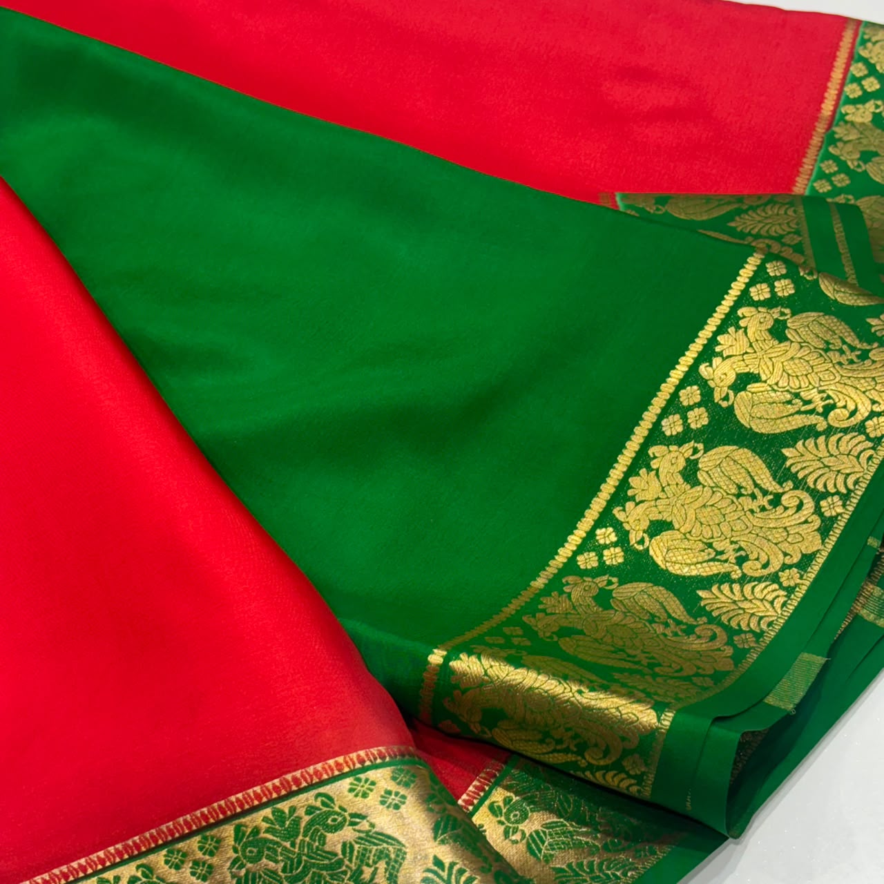Pure Mysore Crepe Silk Saree