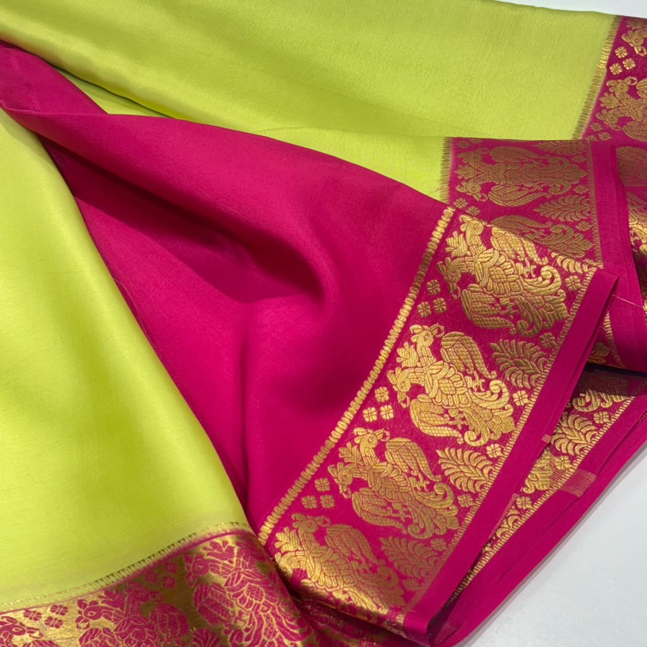 Pure Mysore Crepe Silk Saree