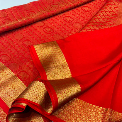 Brocade Pure Mysore Silk Saree