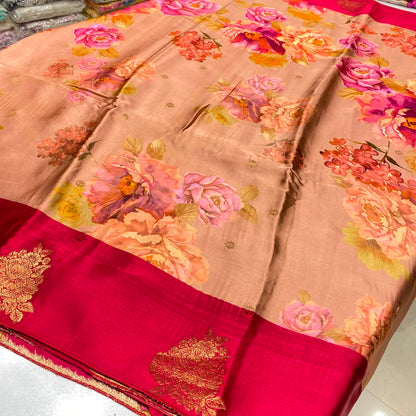 Premium Printed Crepe Saree