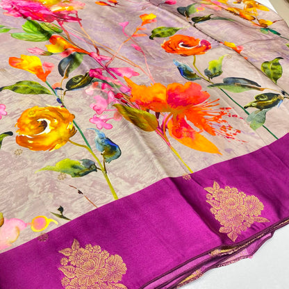 Premium Printed Crepe Saree
