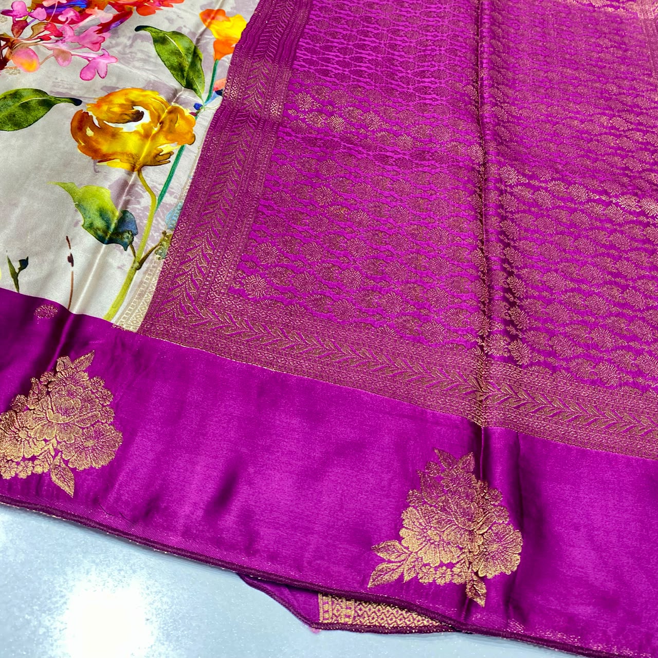 Premium Printed Crepe Saree