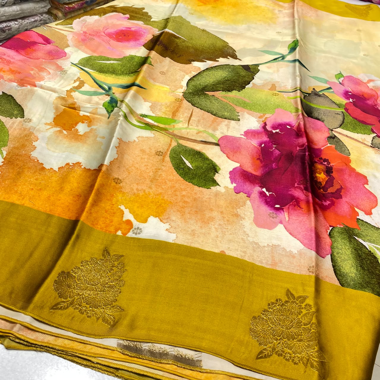 Premium Printed Crepe Saree