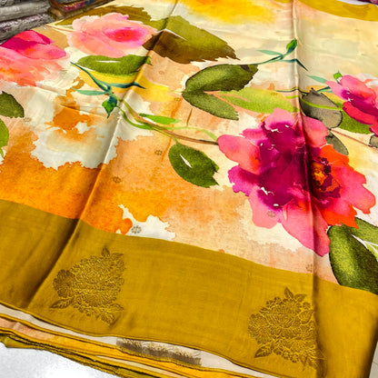 Premium Printed Crepe Saree