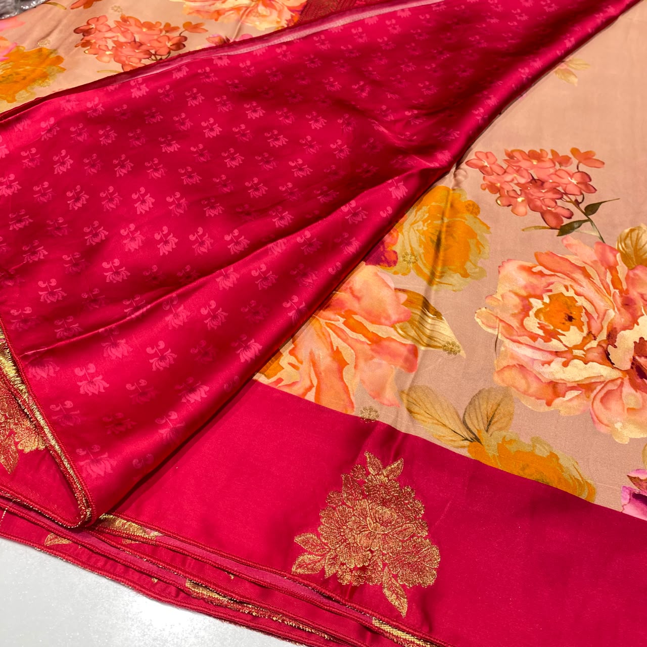 Premium Printed Crepe Saree