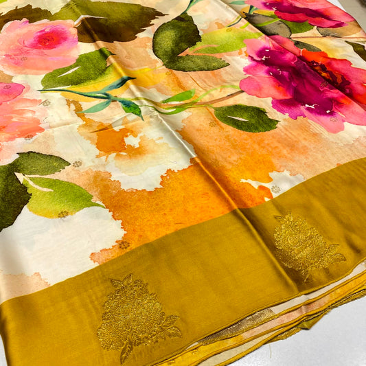 Premium Printed Crepe Saree