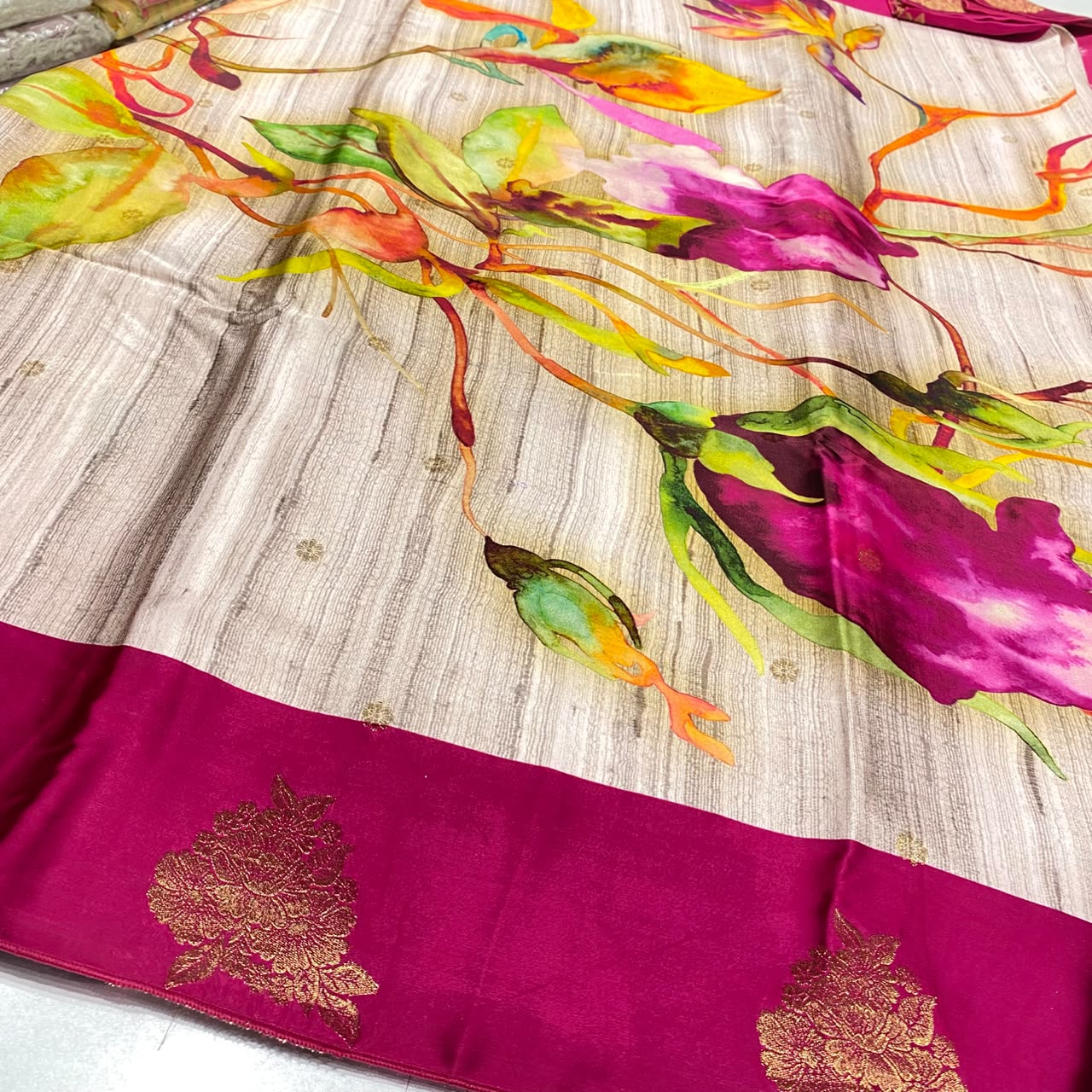 Premium Printed Crepe Saree