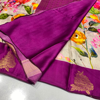 Premium Printed Crepe Saree