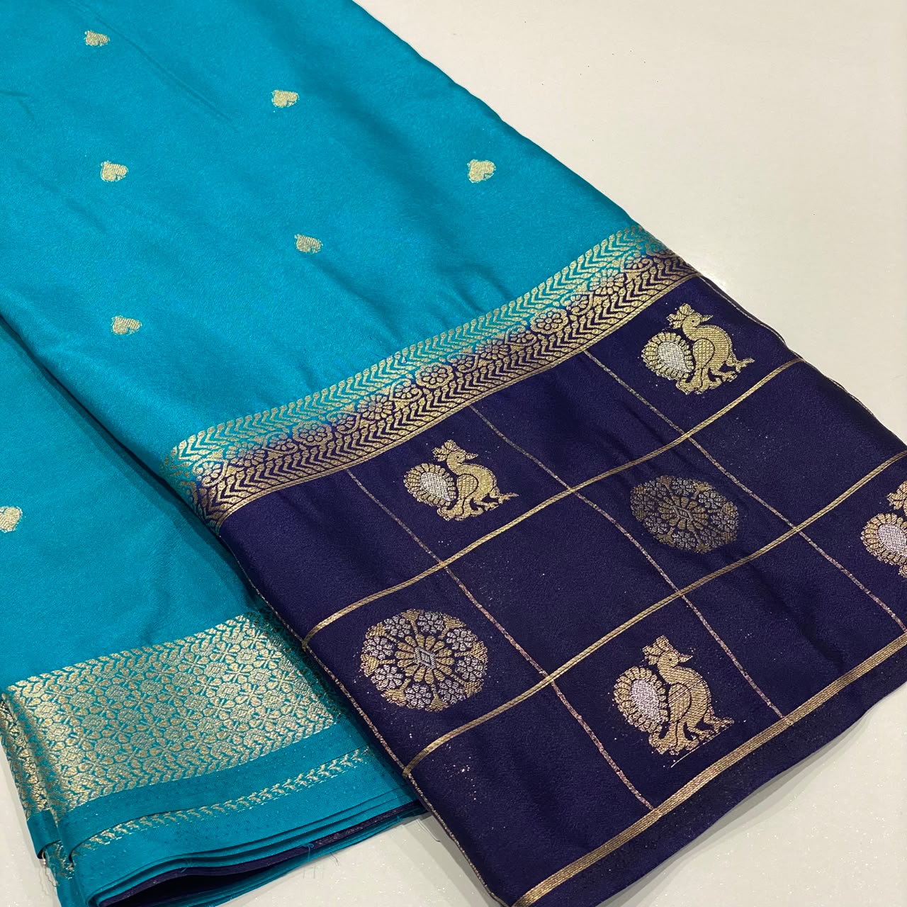 Semi Mysore Crepe Saree