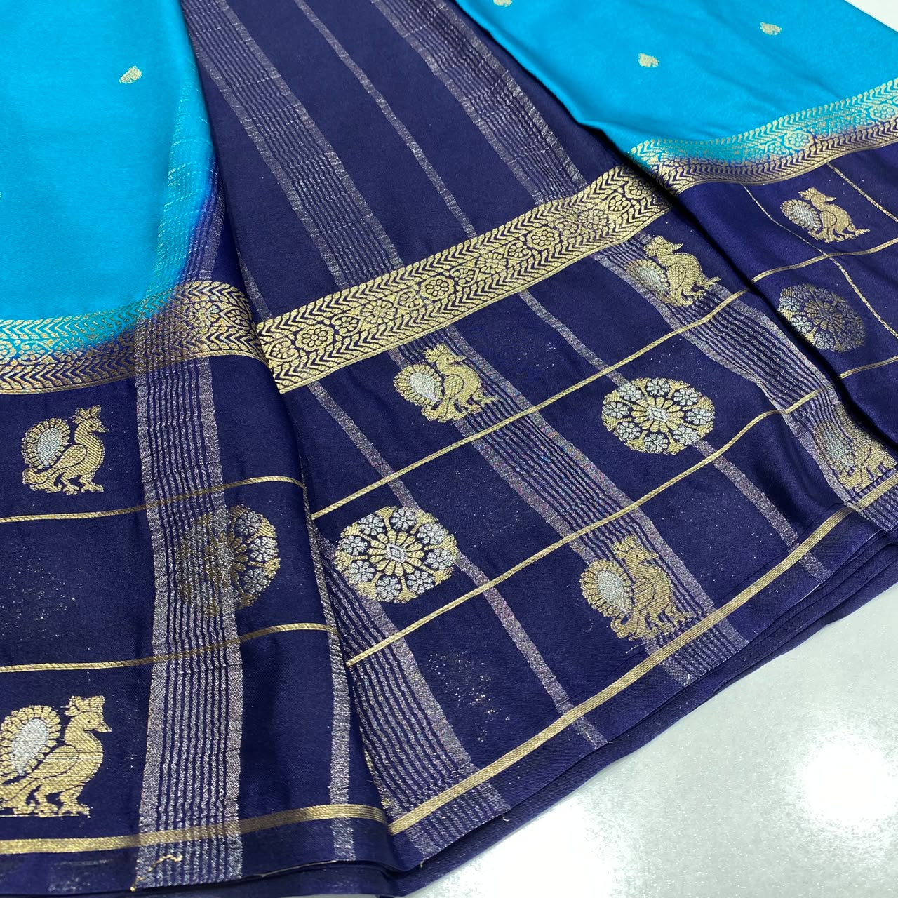Semi Mysore Crepe Saree