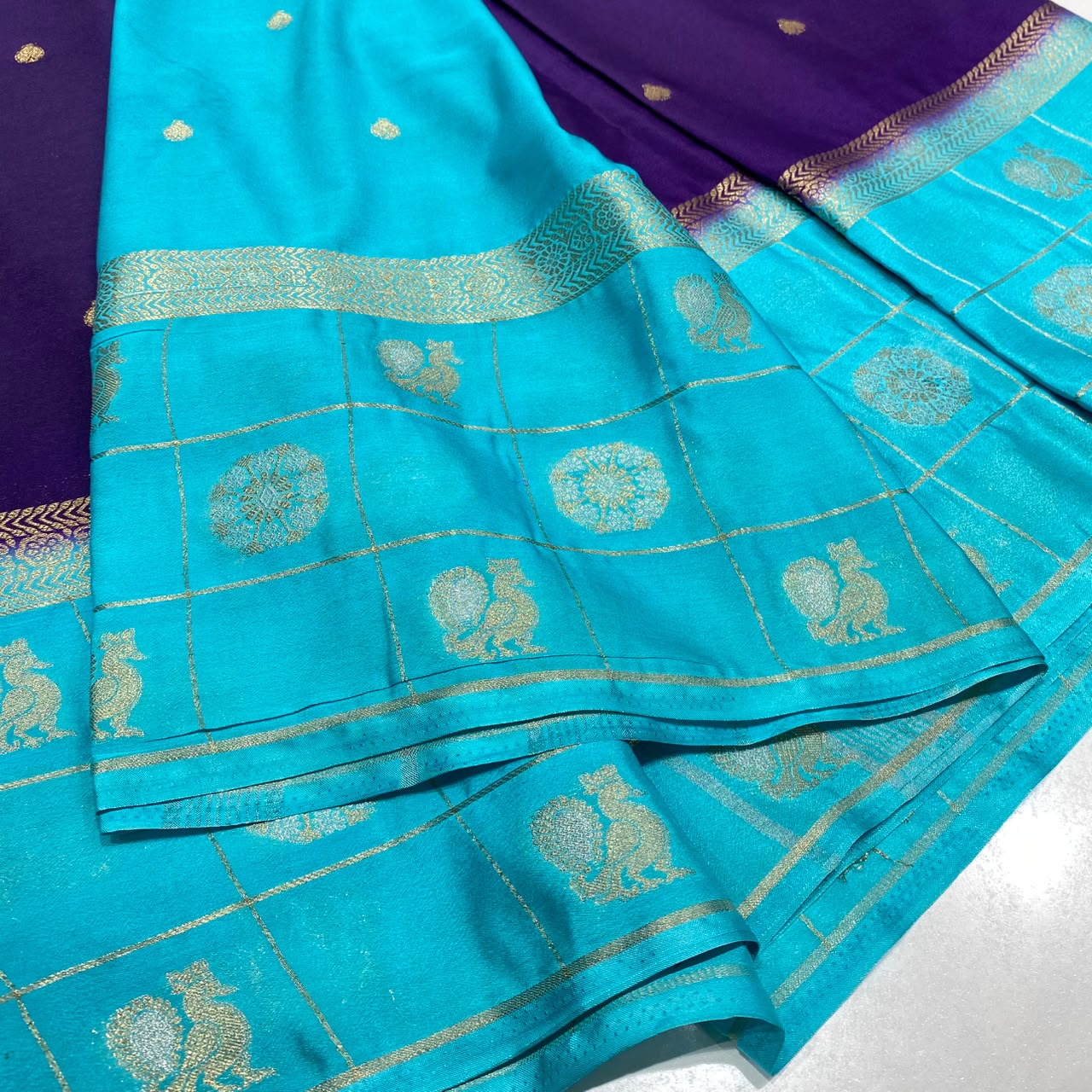 Semi Mysore Crepe Saree
