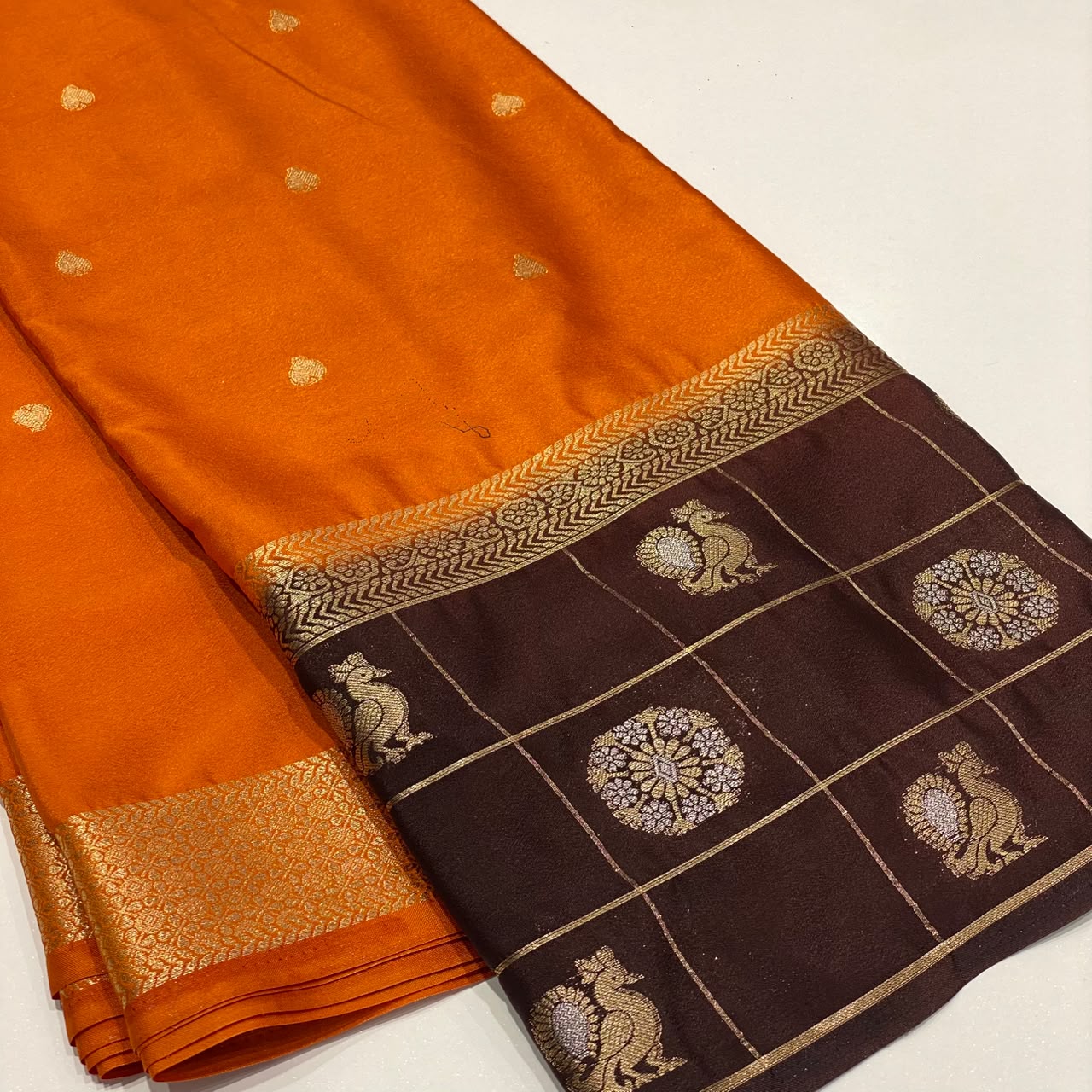 Semi Mysore Crepe Saree