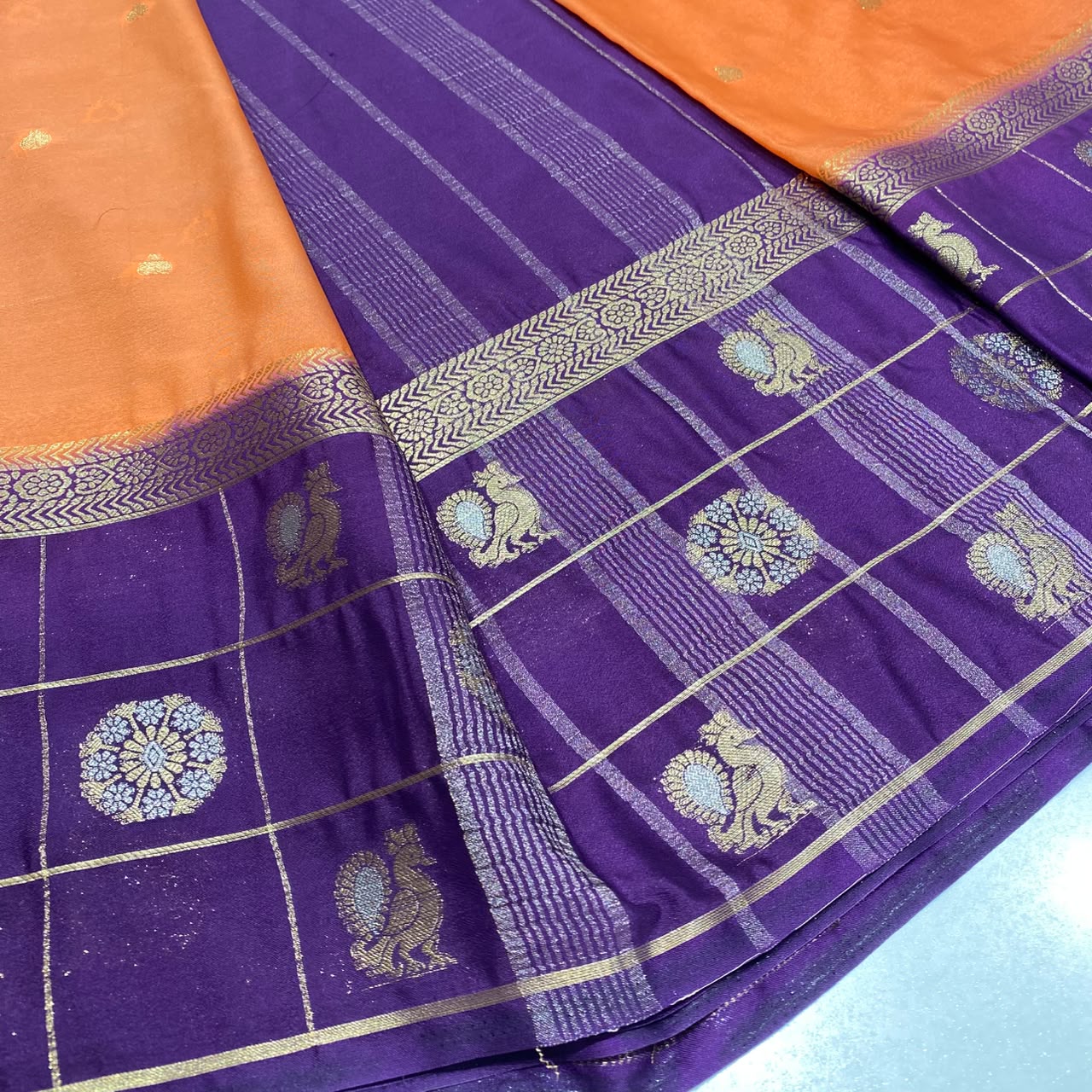 Semi Mysore Crepe Saree