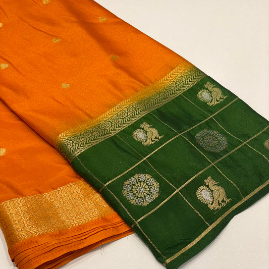 Semi Mysore Crepe Saree