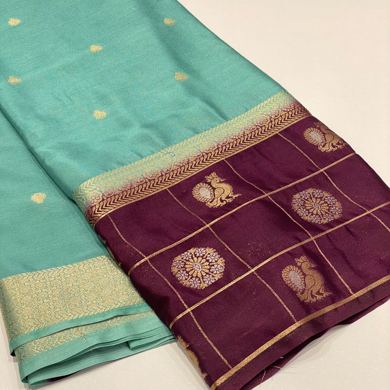 Semi Mysore Crepe Saree