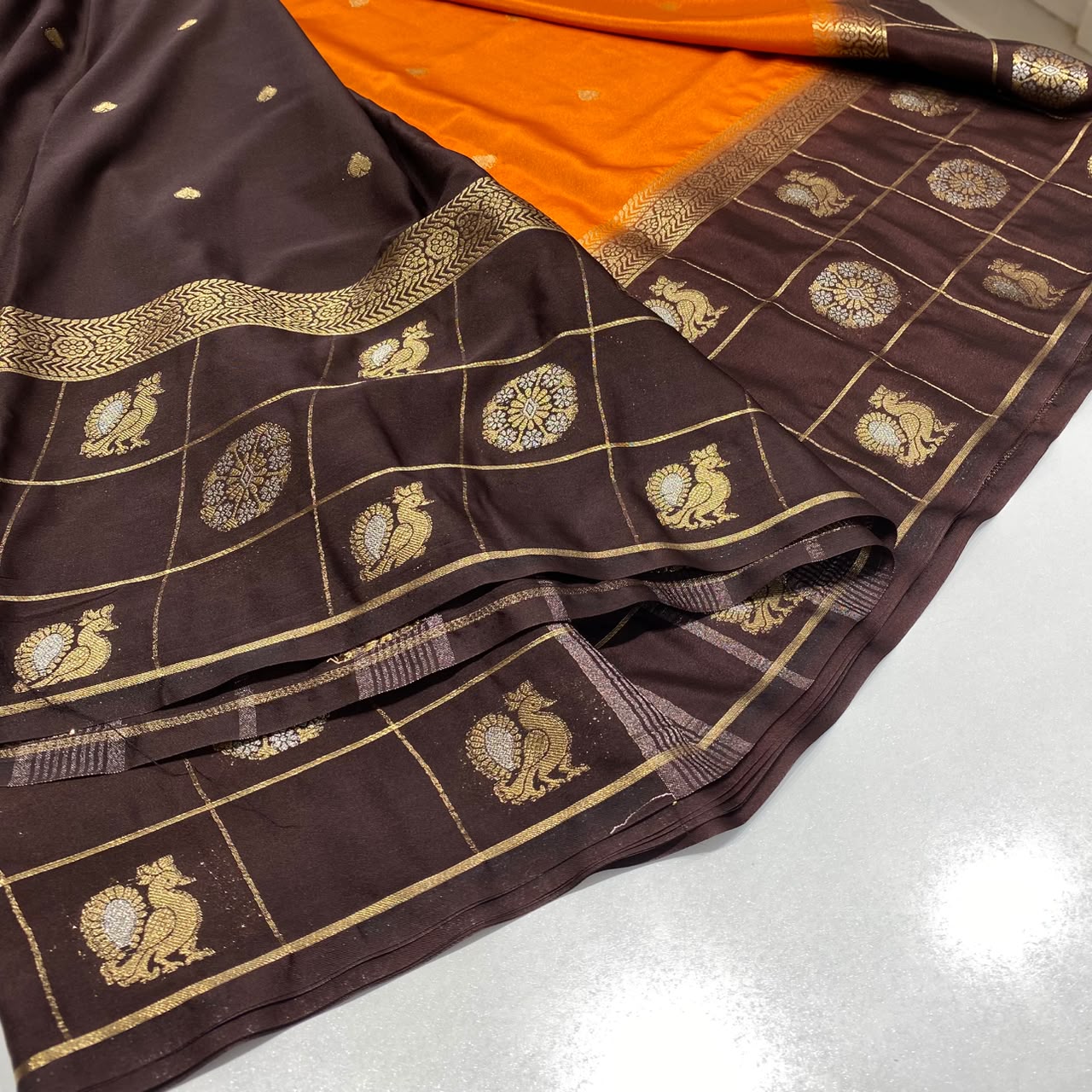 Semi Mysore Crepe Saree