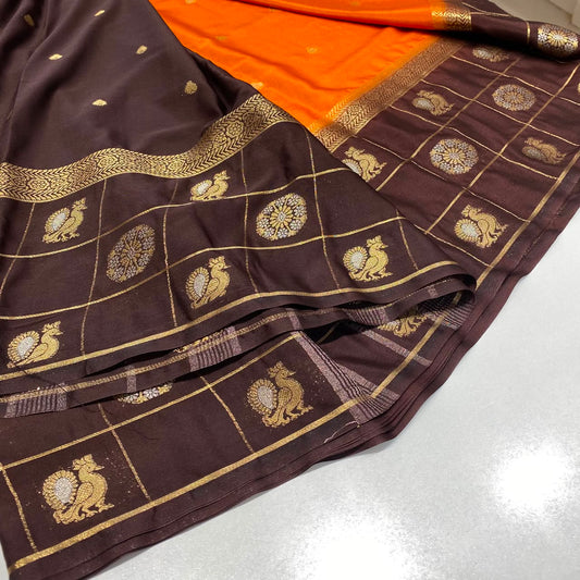 Semi Mysore Crepe Saree