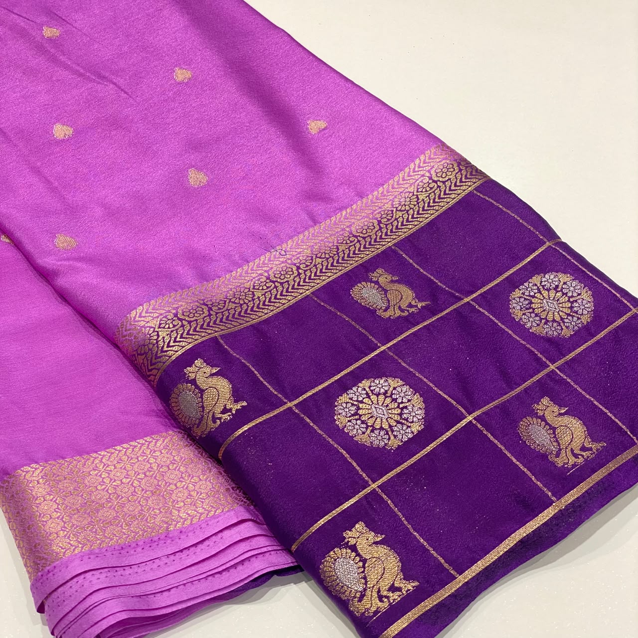 Semi Mysore Crepe Saree