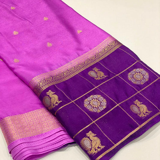 Semi Mysore Crepe Saree