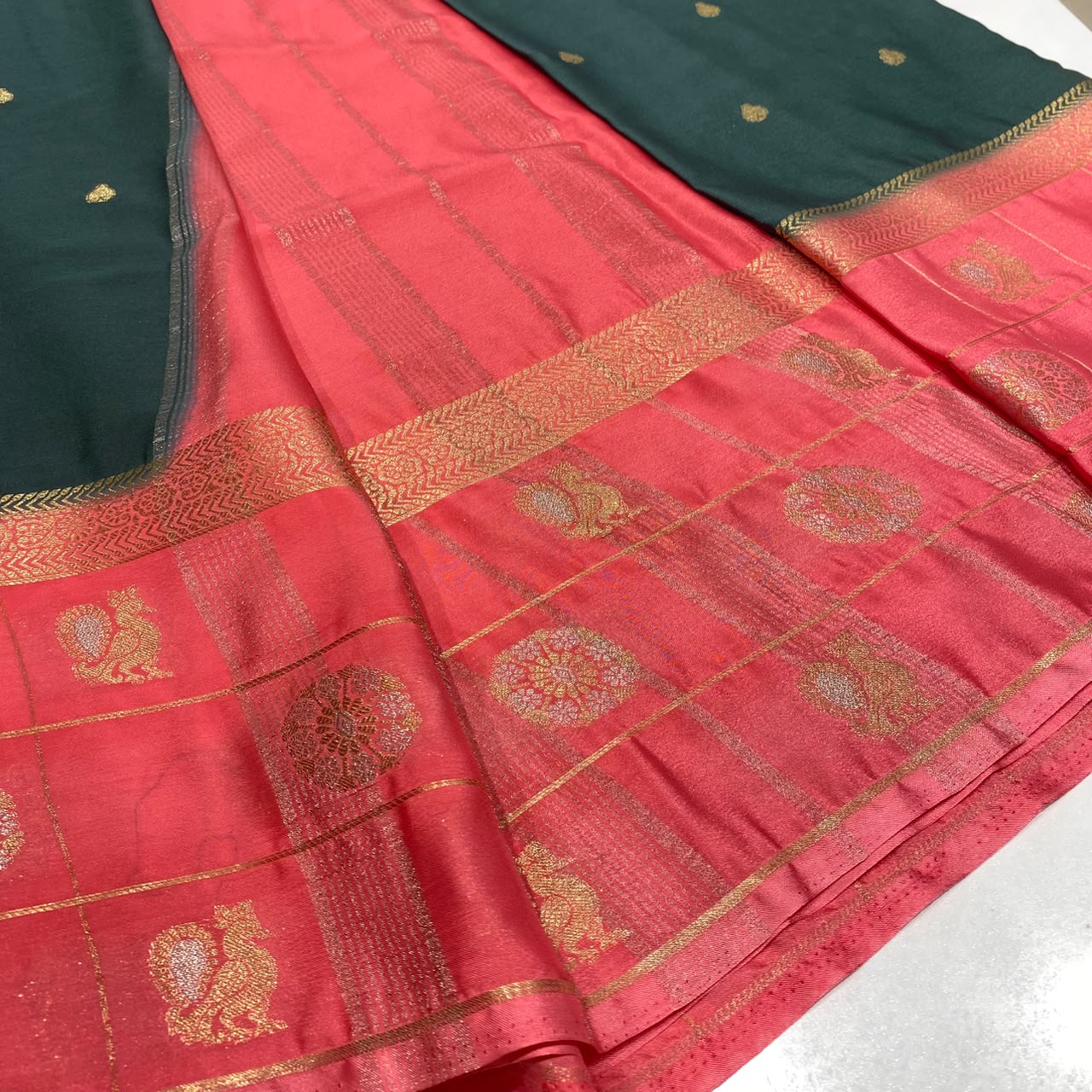 Semi Mysore Crepe Saree