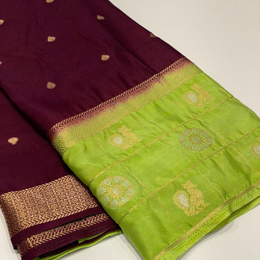 Semi Mysore Crepe Saree