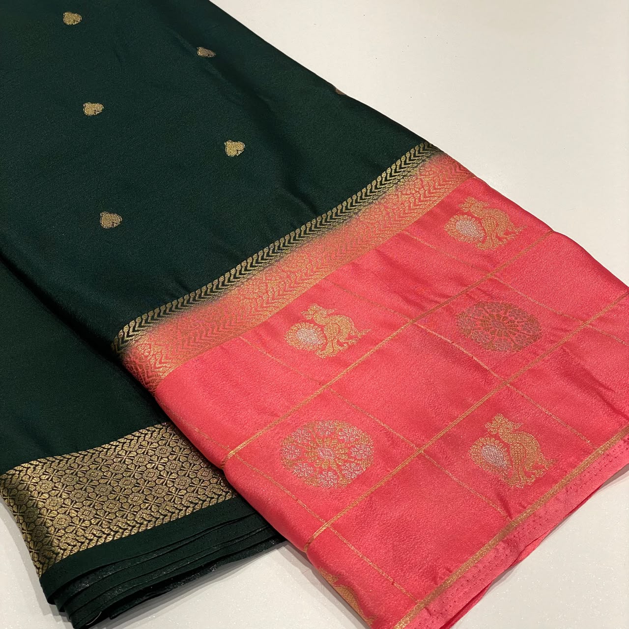 Semi Mysore Crepe Saree